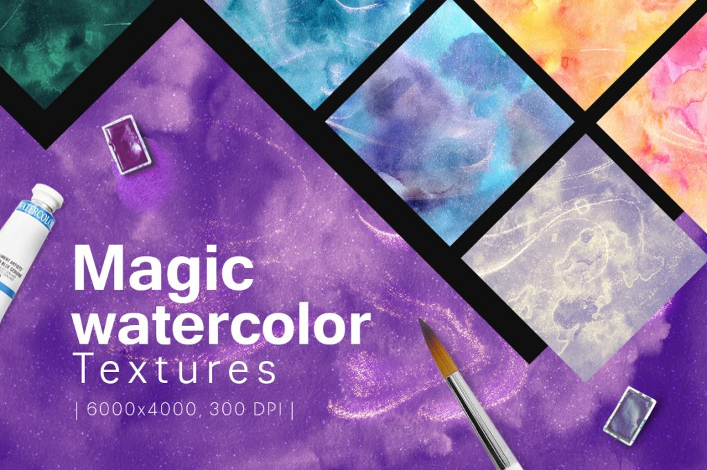 high-quality magic watercolor textures preview