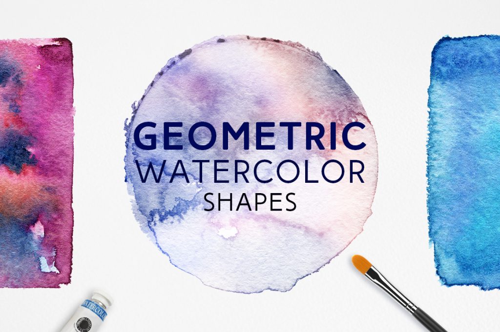 Geometric Watercolor Shapes And Textures preview