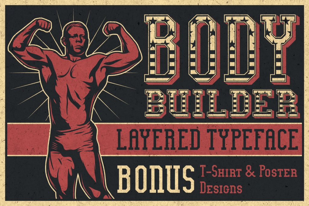 layered typeface preview retro layered typeface preview