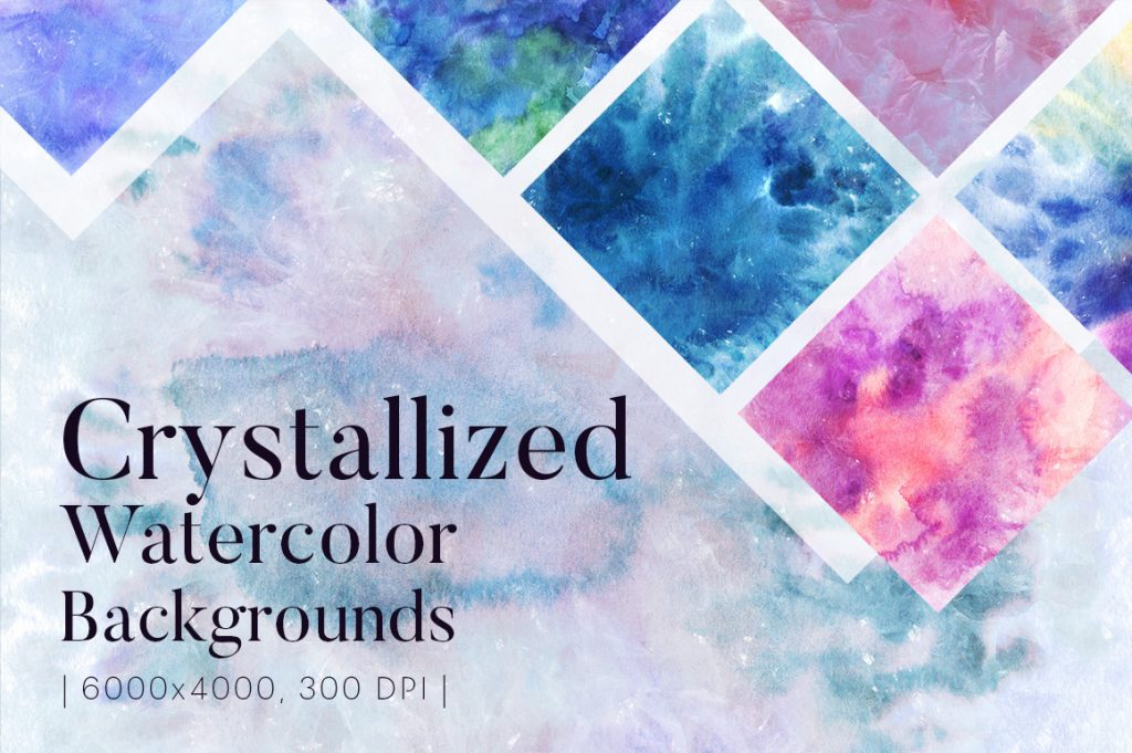 Crystallized Watercolor Backgrounds And Textures preview