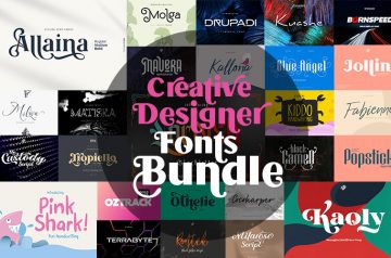 Creative designer fonts