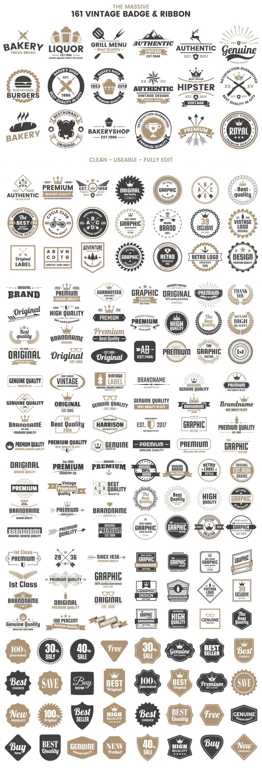 Preview Of Vintage Badges