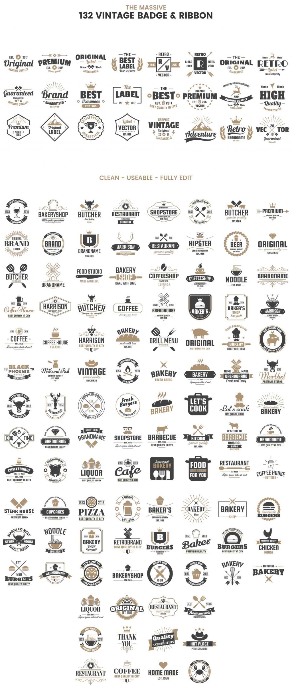 Preview Of Vintage Badge Designs