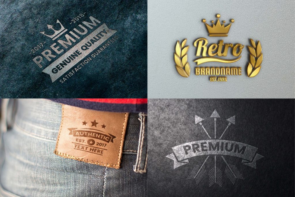 Preview Of Application Of A Vintage Badge Included In The Bundle