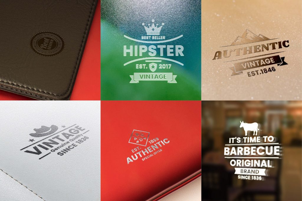 Application Of A Vintage Badge Included In The Bundle