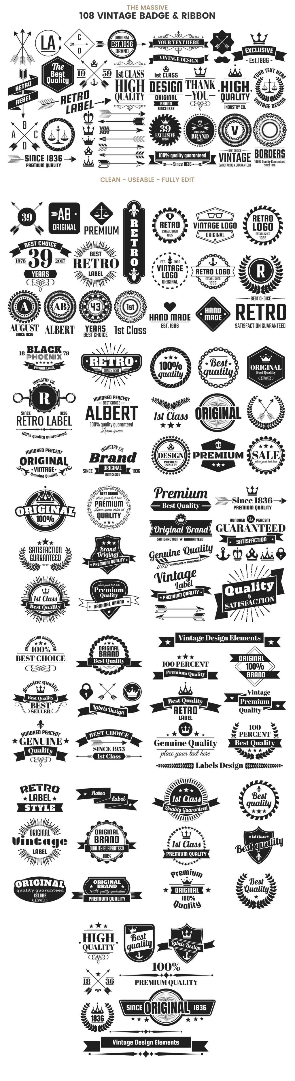 Vintage Badge Designs Preview