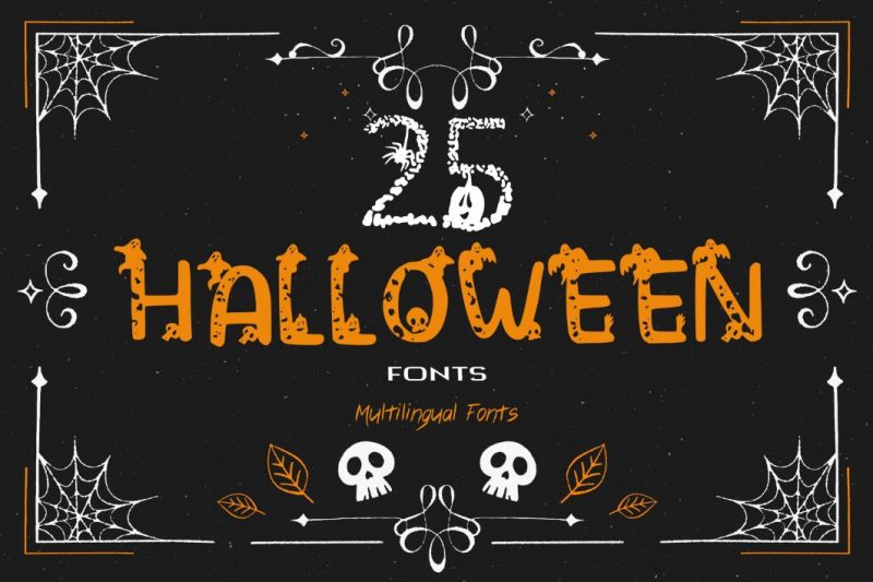 $17 (reg $99) 25 Scary Halloween Fonts from Inky Deals