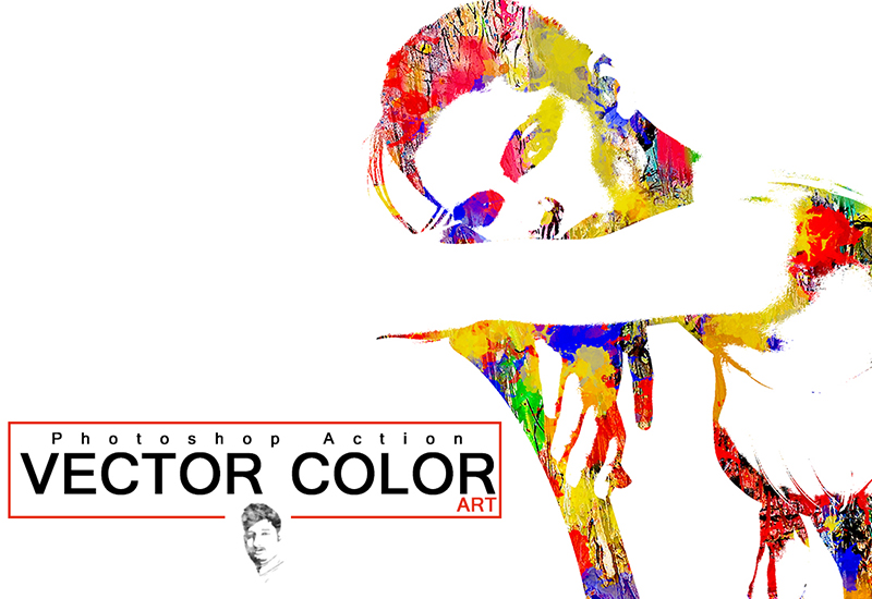 Vector Color ART Photoshop Action Preview