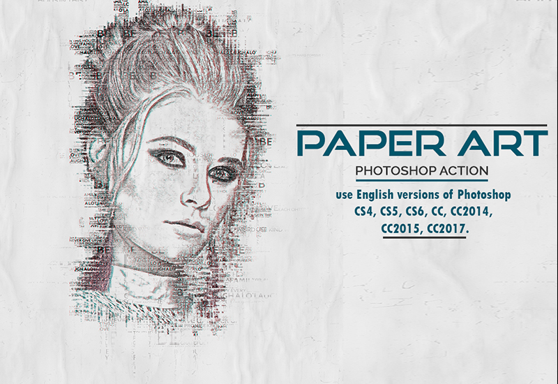 Paper Art Photoshop Action Preview