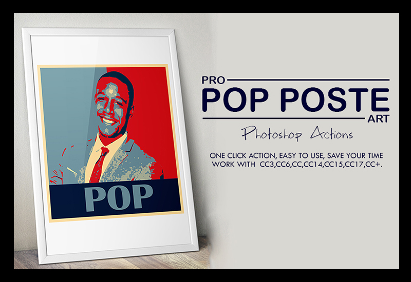 Pro Pop Poster Art Photoshop Actions Preview