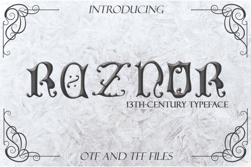 raznor innovative font previews
