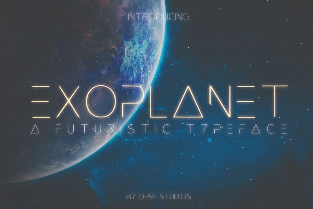exoplanet typeface previews