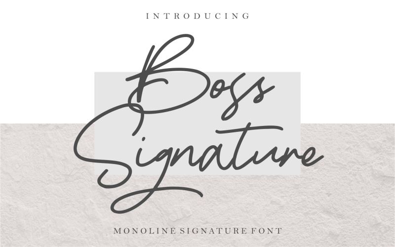 Boss Signature Font
