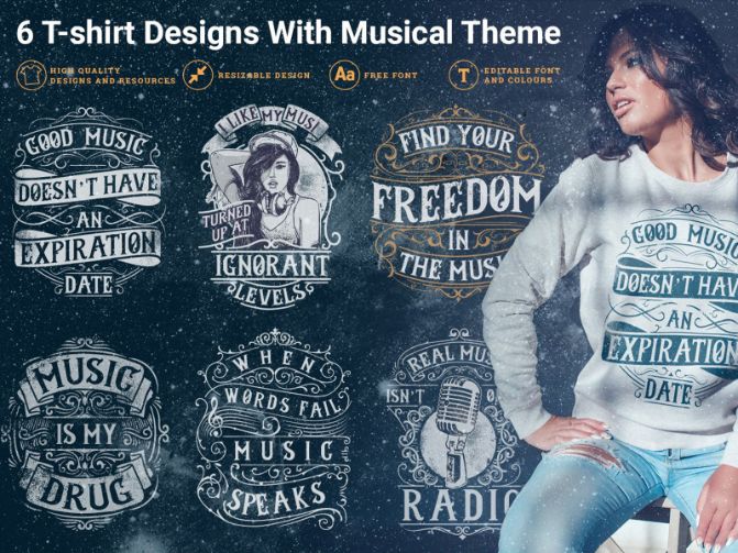 musical t-shirt designs