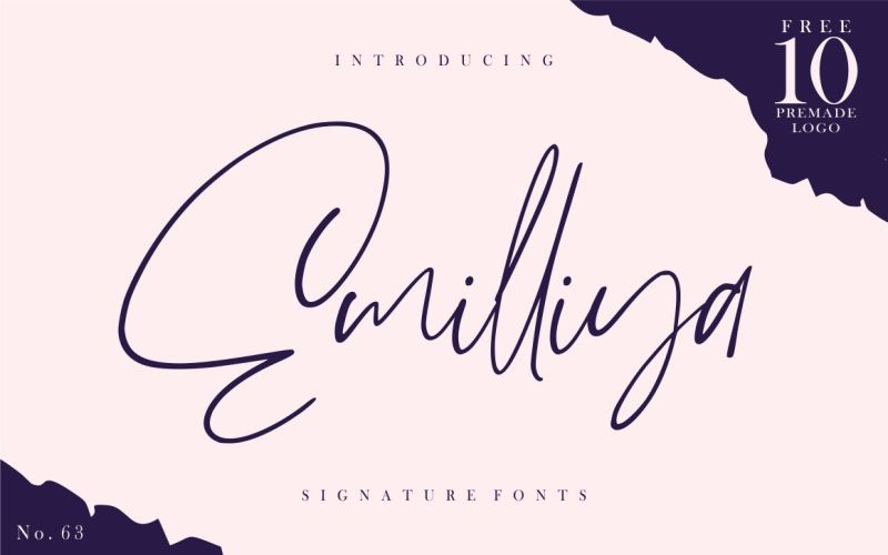 Emilliya Font included in the mega fonts bundle
