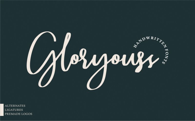 Gloryouss Font included in the mega fonts bundle