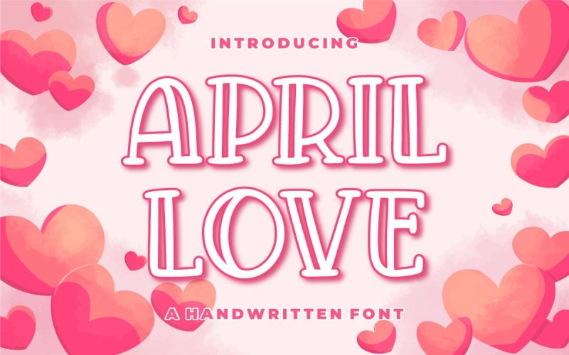 April Love Font included in the mega fonts bundle
