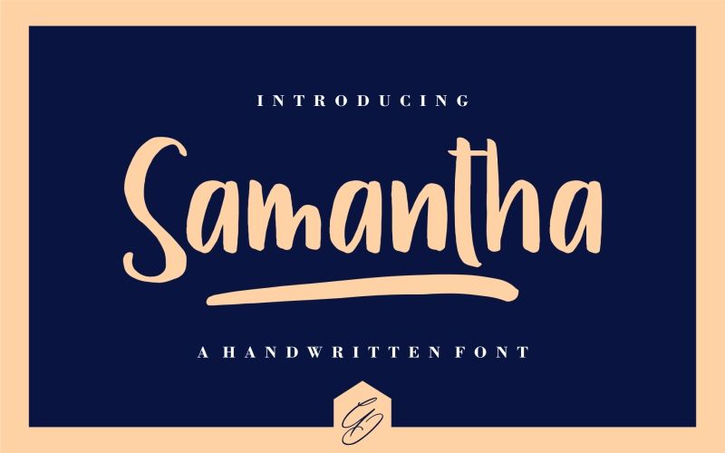 Samantha Font included in the mega fonts bundle
