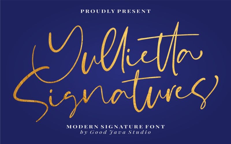 Yullietta Font included in the mega fonts bundle