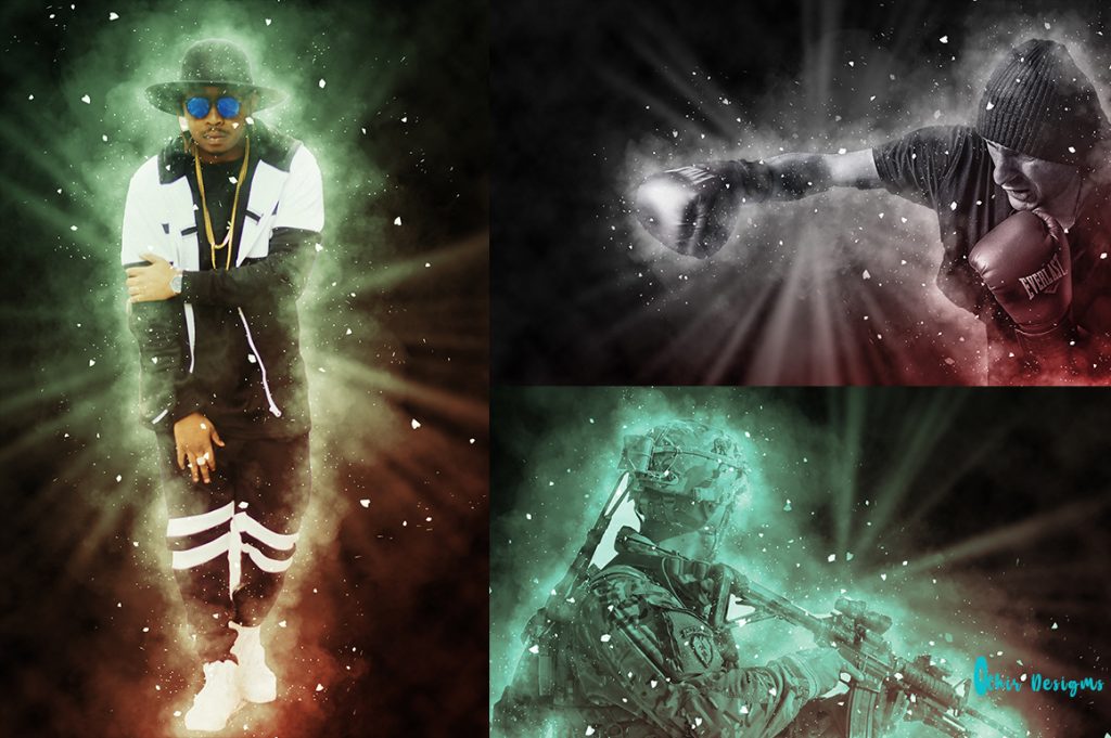Smoke Light Photoshop Action preview Smoke Light Photoshop Action preview