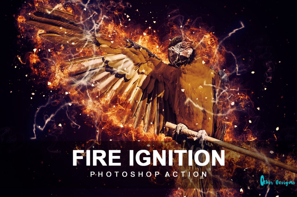 Fire Ignition Photoshop Action
