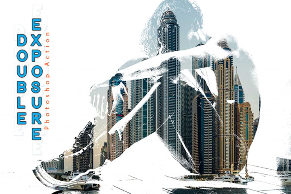 Double Exposure Color Photoshop Action Double Exposure Color Photoshop Action