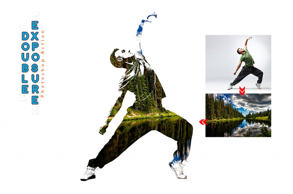 Double Exposure Color Photoshop Action preview Double Exposure Color Photoshop Action preview