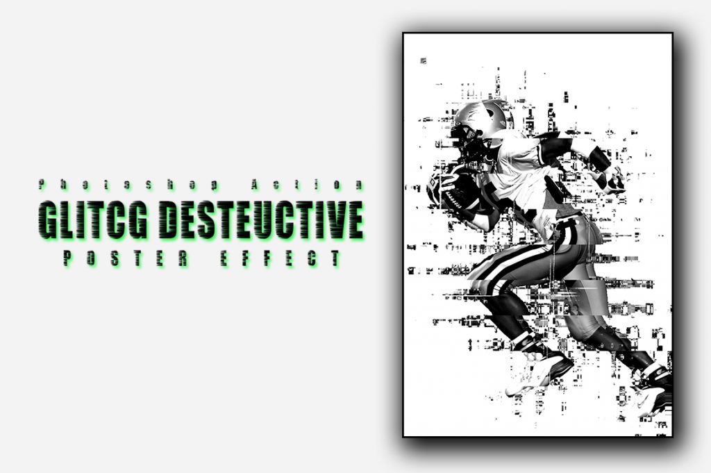 Glitch Destructive Poster Effect
