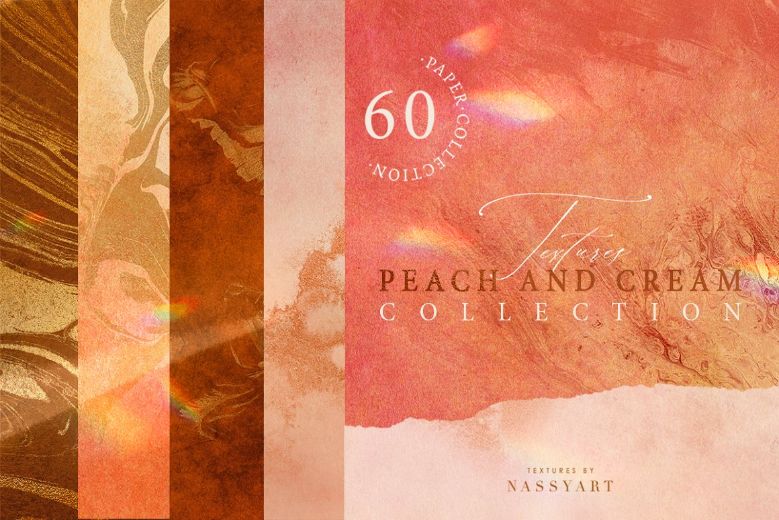 peach and cream textures included in the graphic paper textures