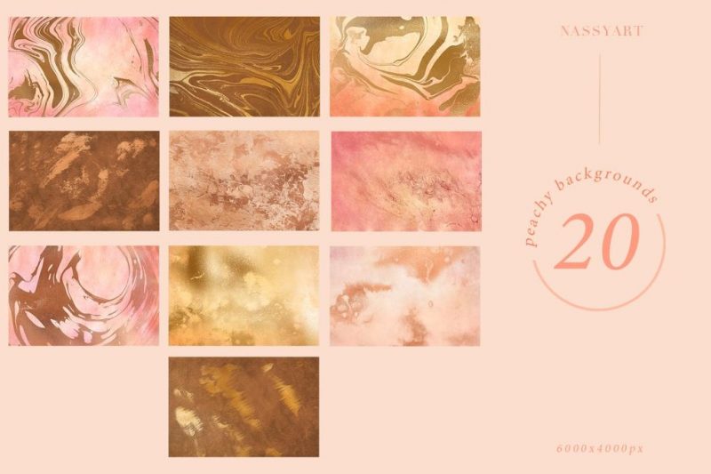 peach and cream textures