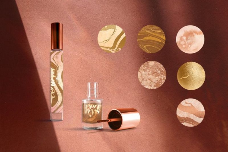 previews of peach and cream textures in the bundle