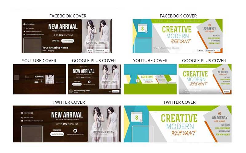 Social Branding Kit - social media cover templates