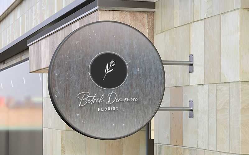 A sign board designed using one of the textures included in the bundle