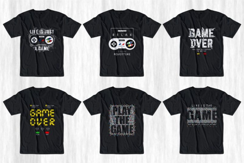 A preview image  of the t-shirt design bundle