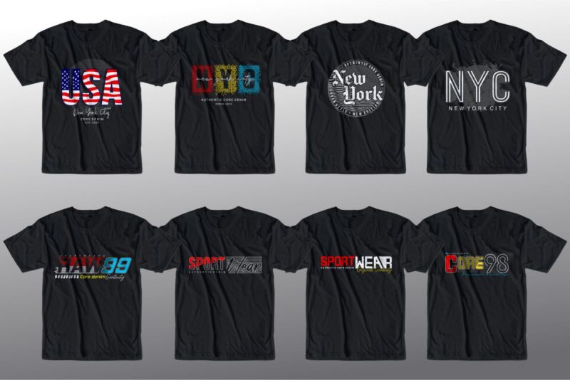 The t-shirt design bundle preview