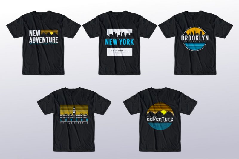 Preview Images of the t-shirt design bundle