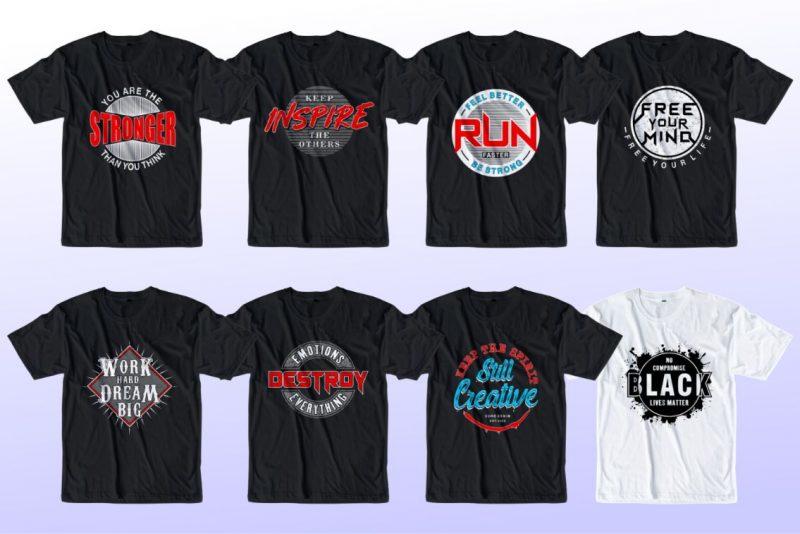 A preview of the professional  t-shirt designs