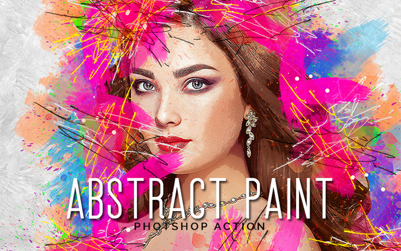 abstract paint photoshop action