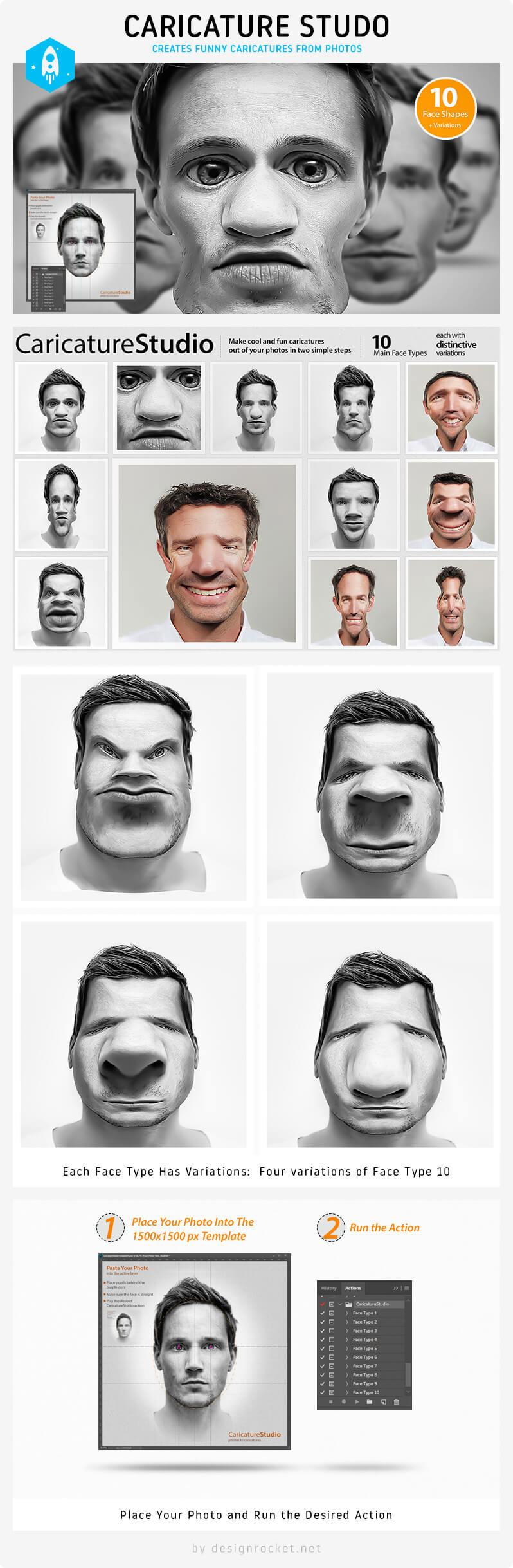 image effects - caricature studio previews