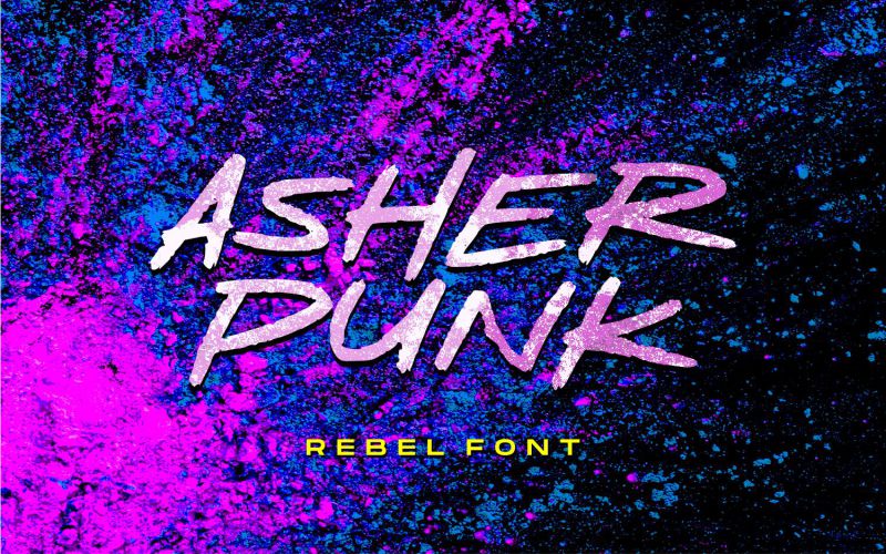 asher pnk-rebel-font