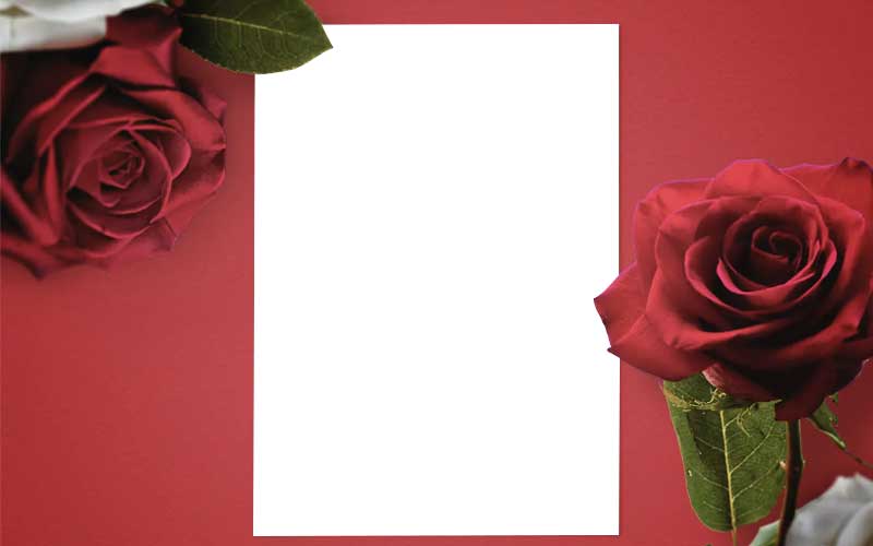 A preview of a valentine's day card mockup before designing it with the free heart SVGs