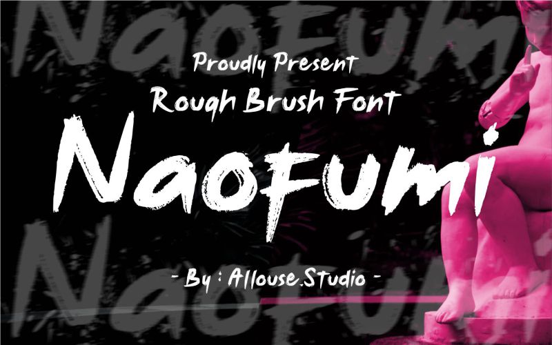 naofumi-rough-brush-font included in the bundle