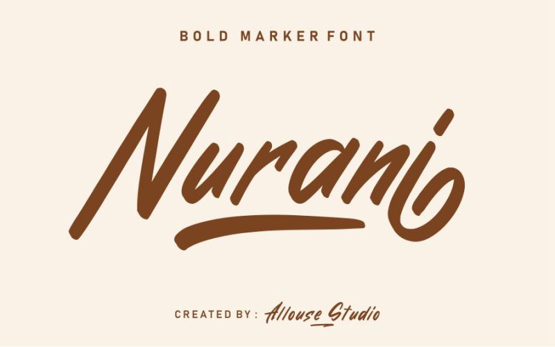 nurni-bold-marker-font included in the bundle