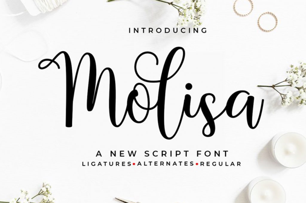 molisa calligraphy font