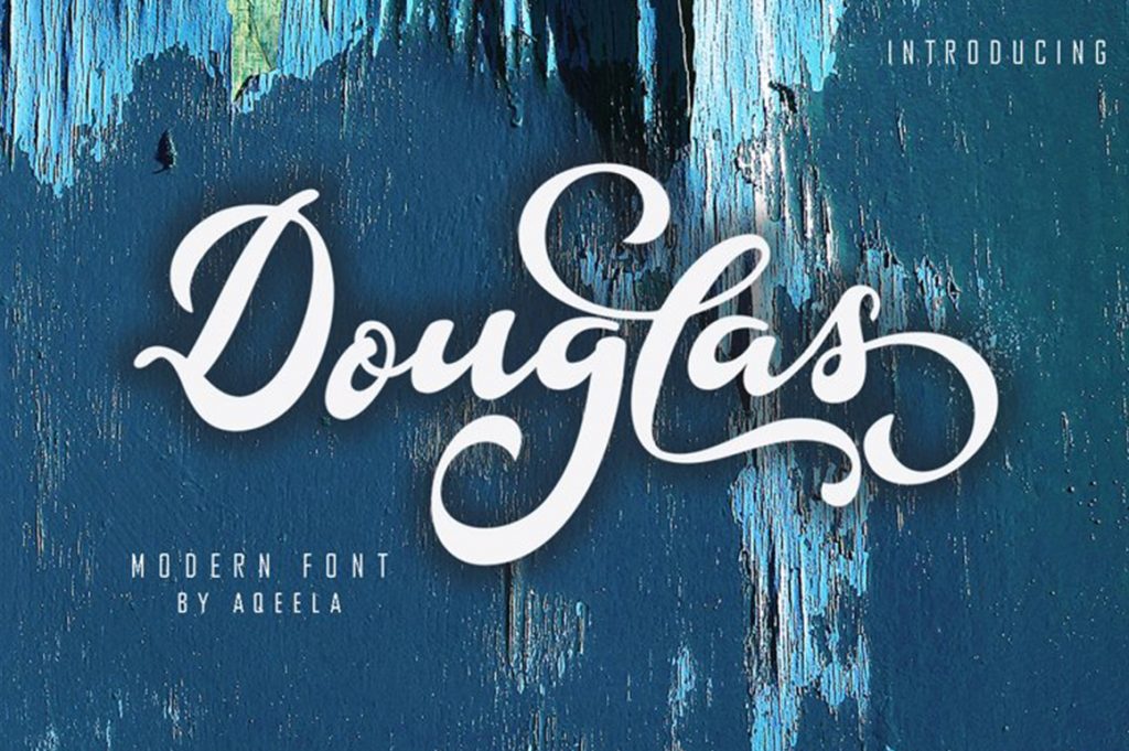 douglas calligraphy font
