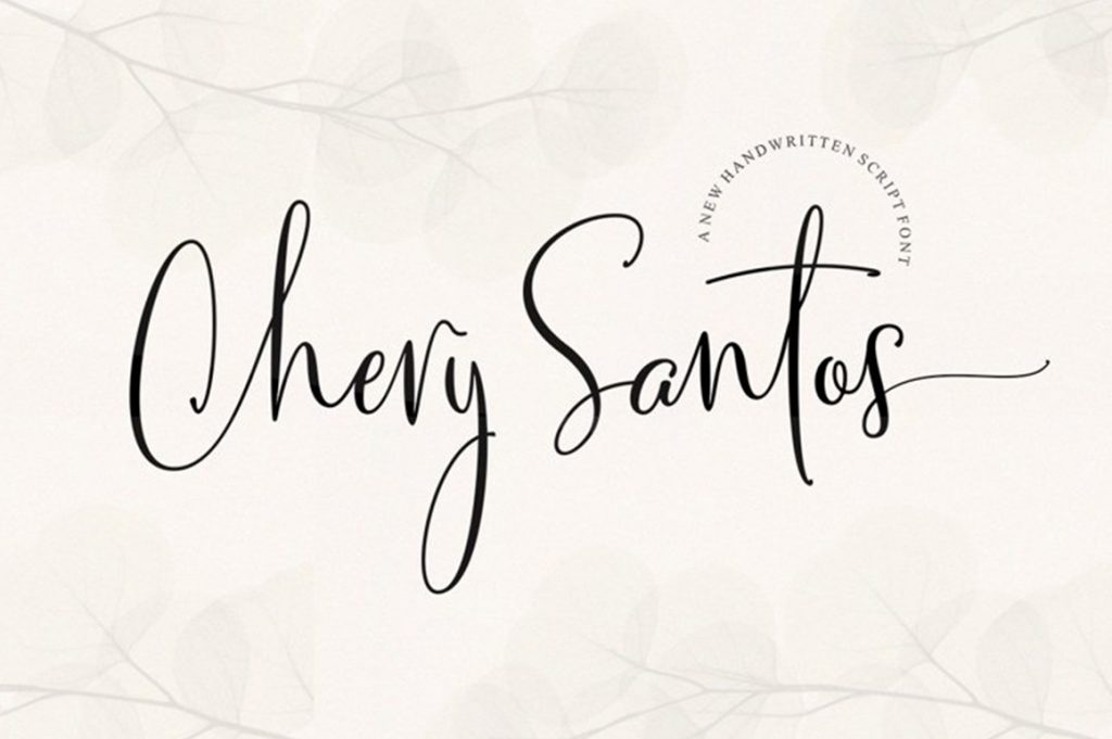 cherry santos calligraphy font