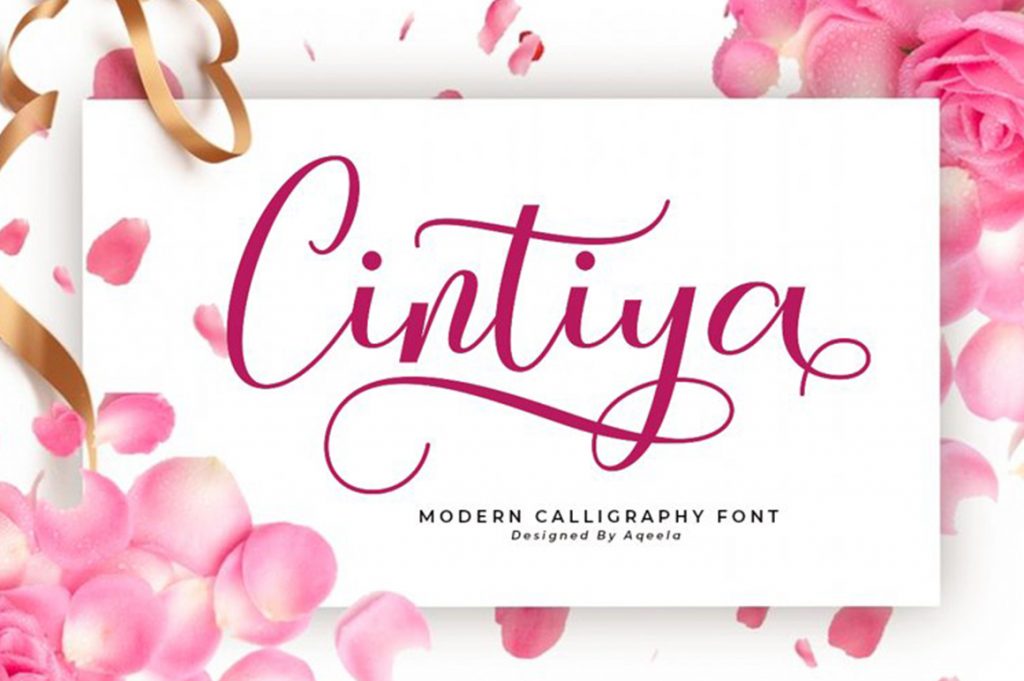 sintya calligraphy font