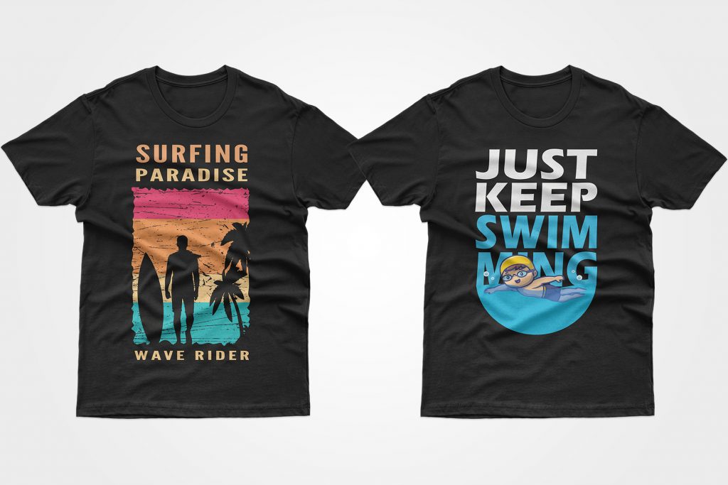 swimming t shirt design
