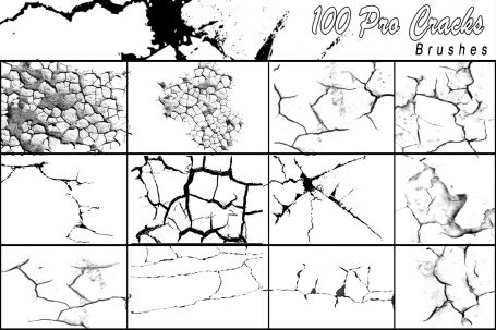 A preview image of Cracks photoshop brushes included in the mega bundle