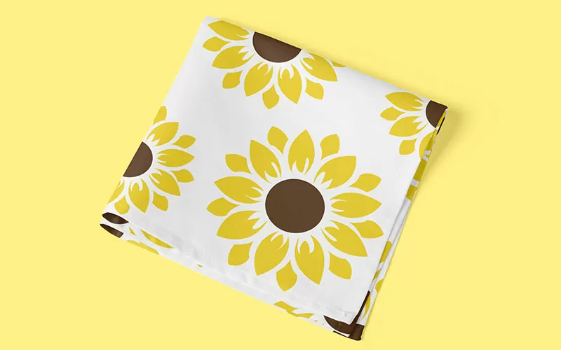 sunflower blanket mockup